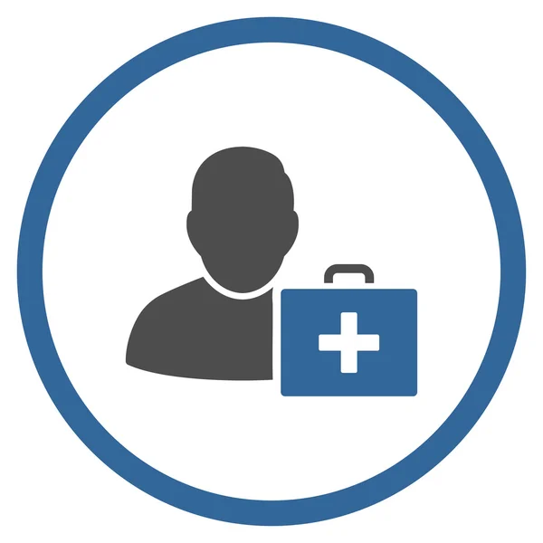 First Aid Man Rounded Icon — Stock Photo, Image