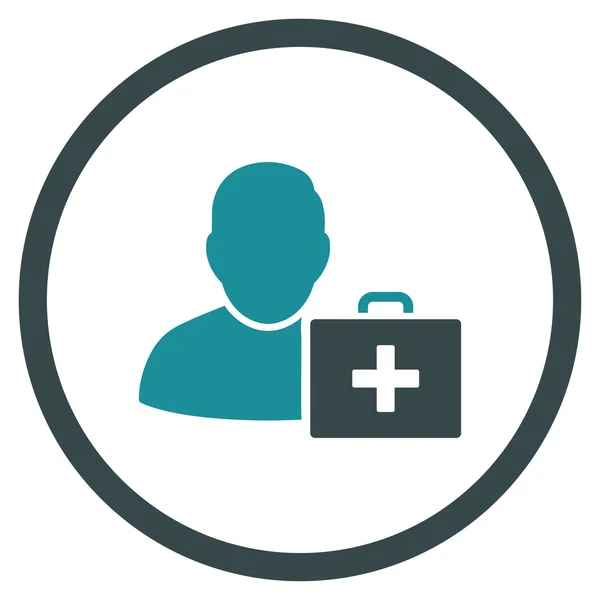 First Aid Man Rounded Icon — Stock Photo, Image