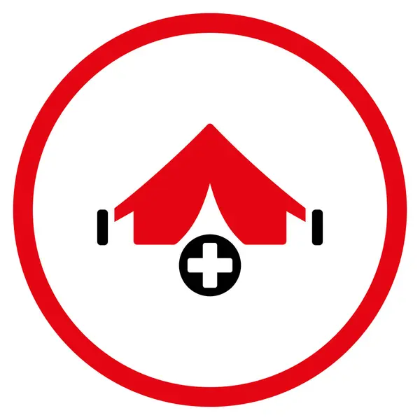 Field Hospital Rounded Icon — Stock Photo, Image
