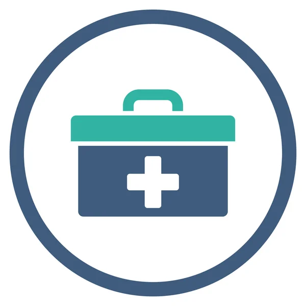 First Aid Toolbox Circled Icon — Stock Photo, Image