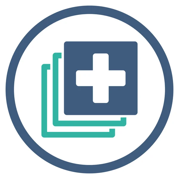 Medical Documents Circled Icon — Stock Photo, Image