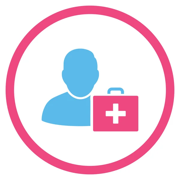 First Aid Male Circled Icon — Stock Photo, Image