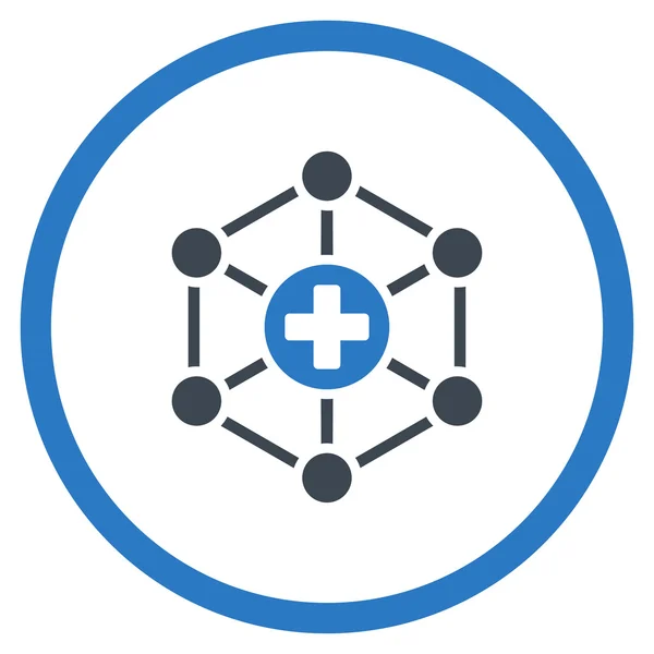 Medical Network Circled Icon — Stock Photo, Image