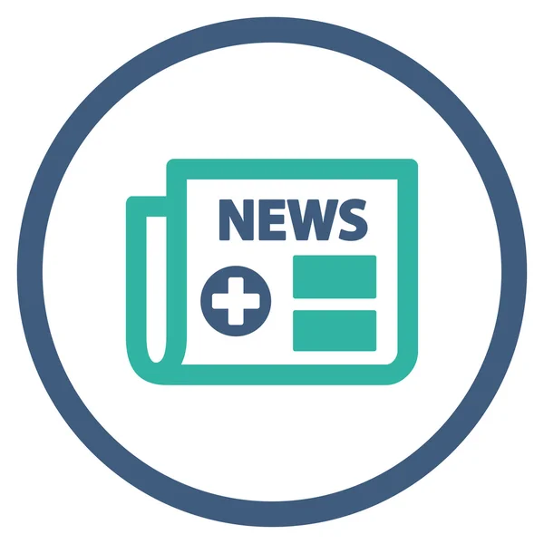 Medical Newspaper Rounded Icon — Stock Photo, Image