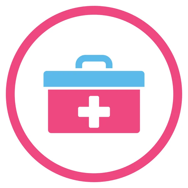 First Aid Toolbox Rounded Icon — Stock Photo, Image