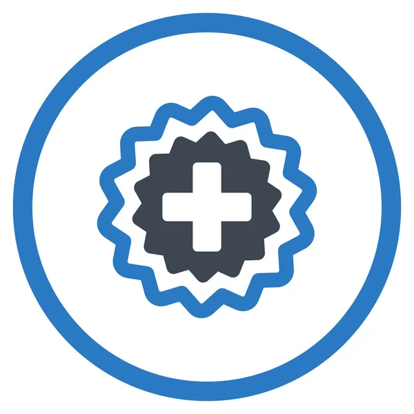 Medical Cross Stamp Circled Icon — Stock Photo, Image