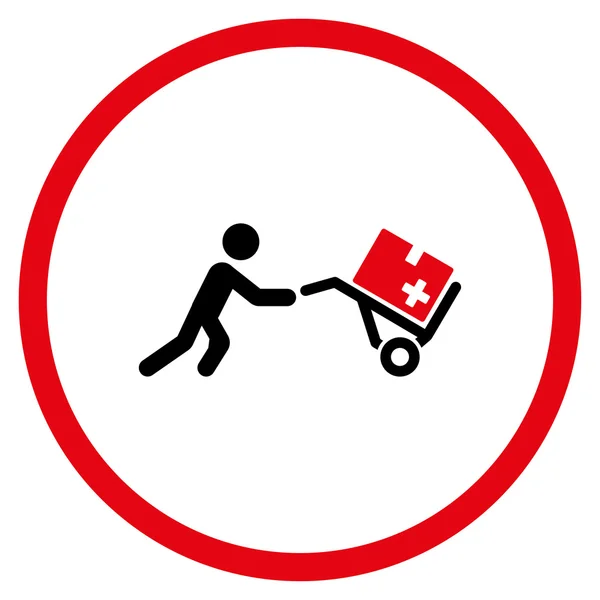 Medische winkelen afgeronde pictogram — Stockfoto