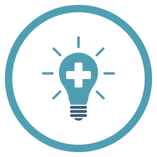 Orvosi villamos lámpa lekerekített ikon — Stock Fotó