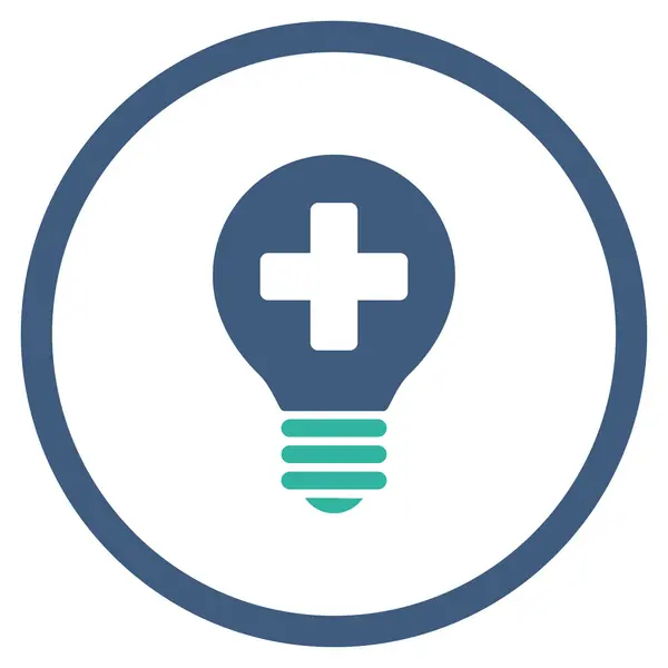 Healh Care Glühbirne umkreist Symbol — Stockfoto