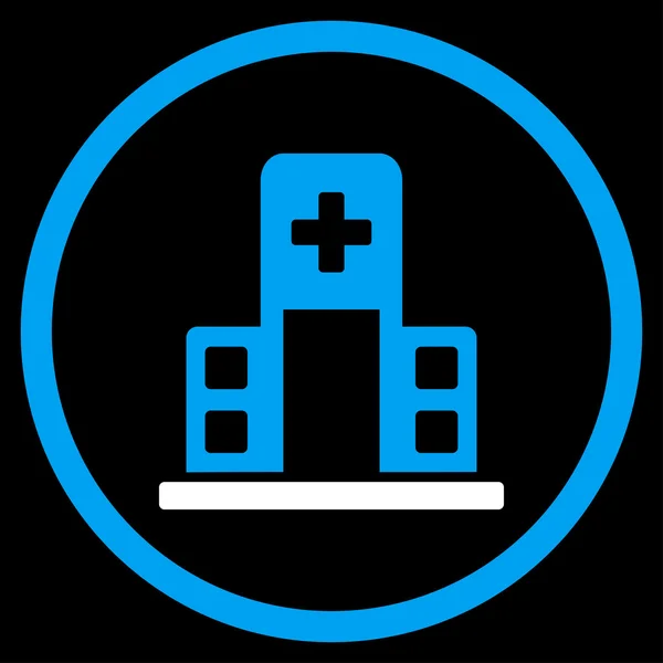 Hospital edifício arredondado ícone —  Vetores de Stock