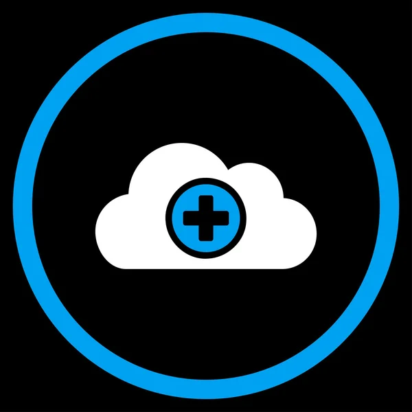 Hälso-och Cloud rundade ikonen — Stock vektor