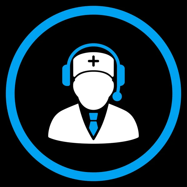 Medische Ambulance Manager omcirkelde pictogram — Stockvector