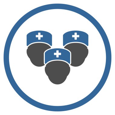 Sağlık personeli yuvarlak simge