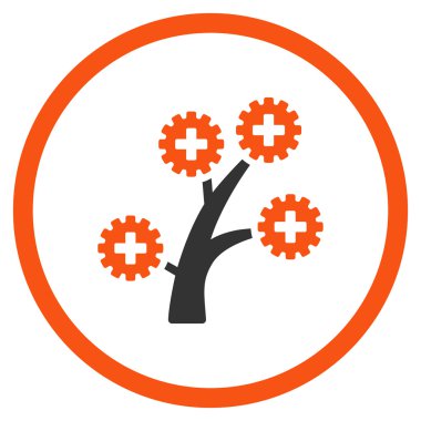 Tıbbi teknoloji ağaç çember simge