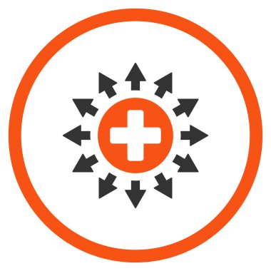 Eczane dağıtım yuvarlak simge