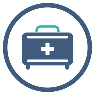 İlkyardım araç seti yuvarlak simge