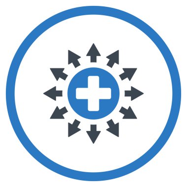 Eczane dağıtım yuvarlak simge