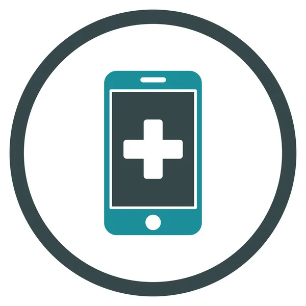 Mobiele geneeskunde afgeronde pictogram — Stockfoto
