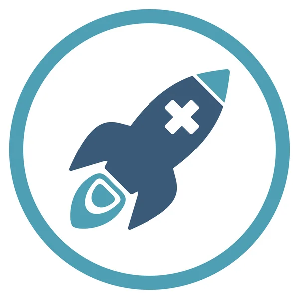 Zaokrąglone ikona medycznych rakiet — Zdjęcie stockowe