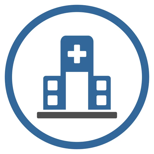 Hospital Building Rounded Icon — Stock Photo, Image