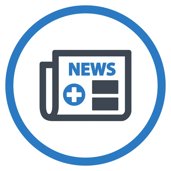 Medical Newspaper Circled Icon — Stock Photo, Image