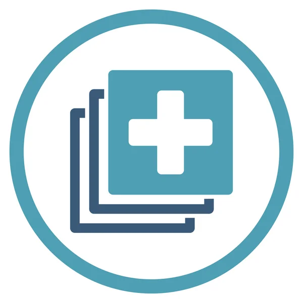 Medical Documents Rounded Icon — Stock Photo, Image