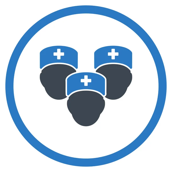Zdravotnický personál v kroužku ikona — Stock fotografie
