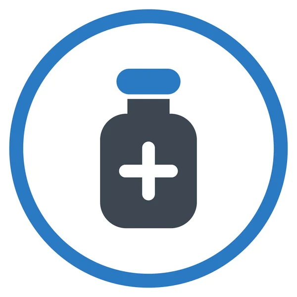 Medication Jar Circled Icon — Stock Photo, Image