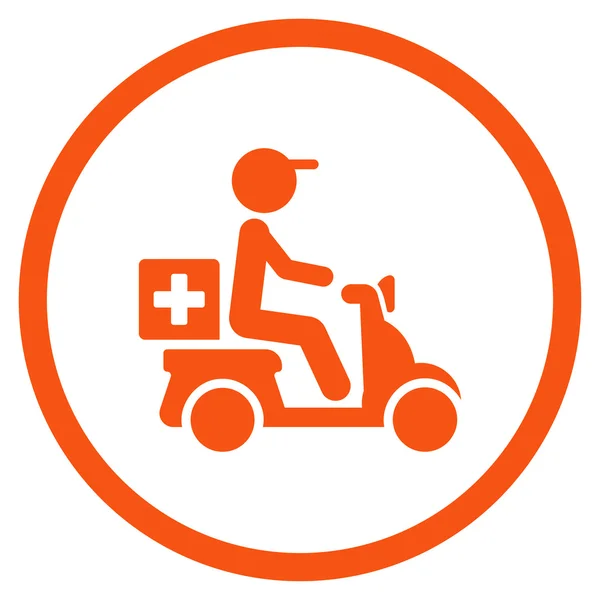 Painkiller motorcykel transporten rundade ikonen — Stockfoto