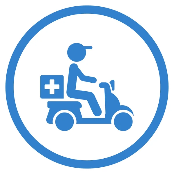 Leki motocykl przesyłki zakreślone ikony — Zdjęcie stockowe