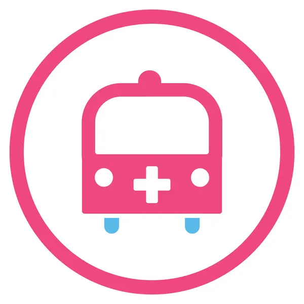 Medical Bus Circled Icon — Stock Photo, Image