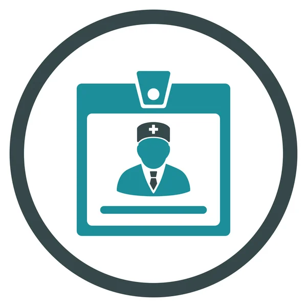 Medico Badge Icona arrotondata — Foto Stock