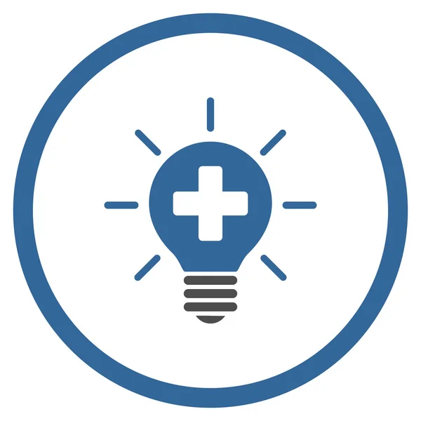 Icona circolare della lampada medica — Foto Stock