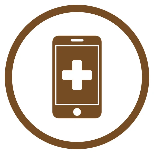 Mobile Medizin kreiste um Ikone — Stockfoto