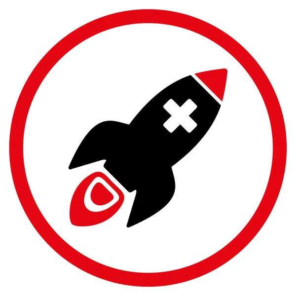 医療ロケットの丸いアイコン — ストック写真