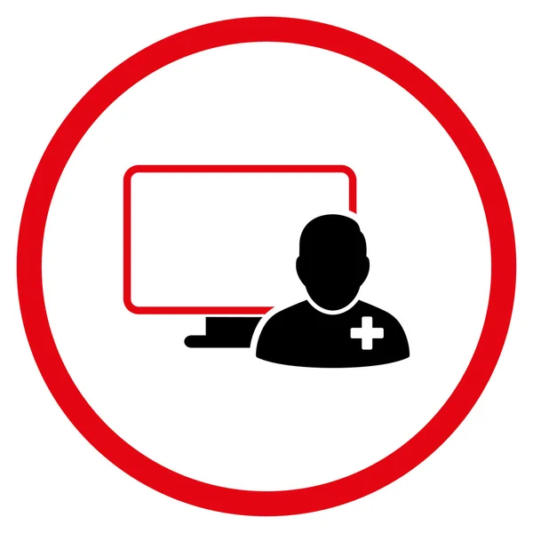 Online Doctor Circled Icon — Stock Photo, Image