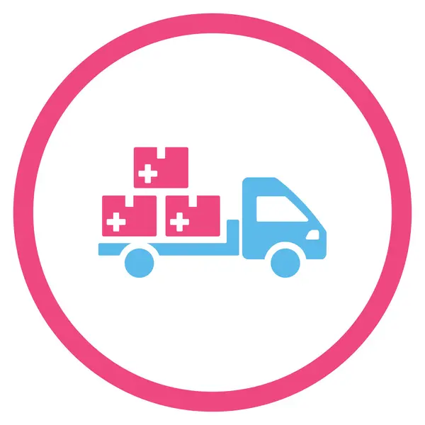 Medication Delivery Circled Icon — Stock Photo, Image