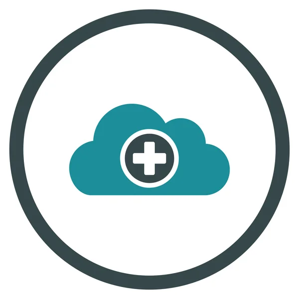 Hälso-och sjukvård Cloud inringade ikonen — Stockfoto