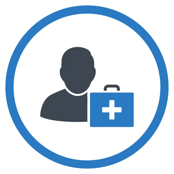 First Aid Gentleman Circled Icon — Stock Photo, Image