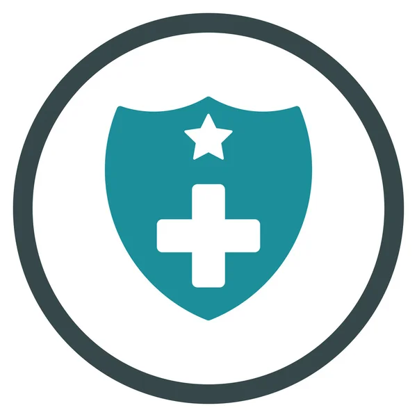 Medical Insurance Shield Rounded Icon — Stock Photo, Image