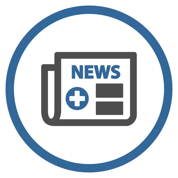 Medical Newspaper Rounded Icon — Stock Photo, Image