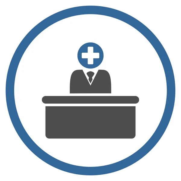 Medical Bureaucrat Circled Icon — Stock Photo, Image