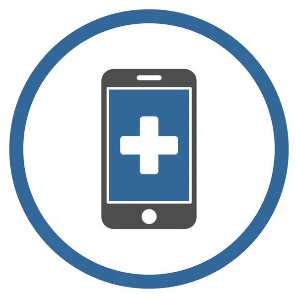 Mobiele geneeskunde omcirkelde pictogram — Stockfoto
