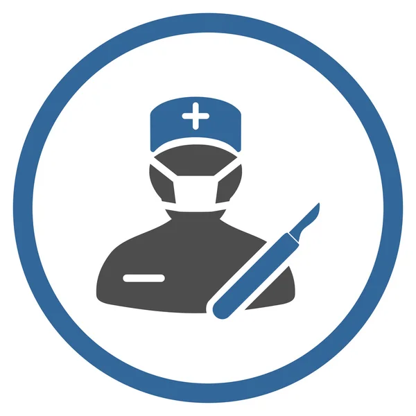 Chirurg afgeronde pictogram — Stockfoto