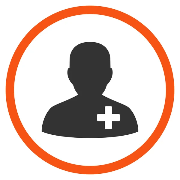 Medyczne ochotników ikona zaokrąglone — Zdjęcie stockowe