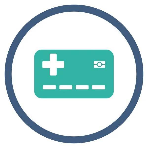 Zdravotní pojištění karty v kroužku ikona — Stock fotografie