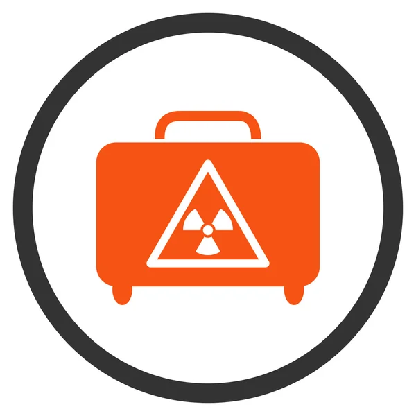 Gevaarlijke Bagage afgeronde pictogram — Stockfoto