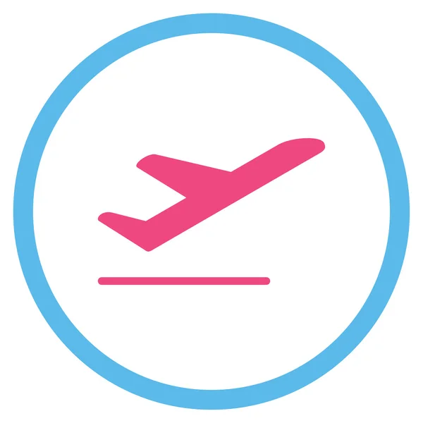 Airplane Departure Circled Icon — Stock Photo, Image