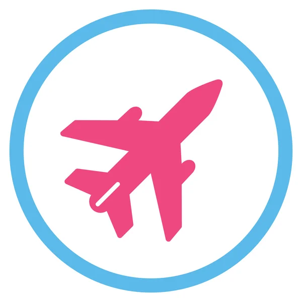 Icona circolare dell'aeroplano — Foto Stock