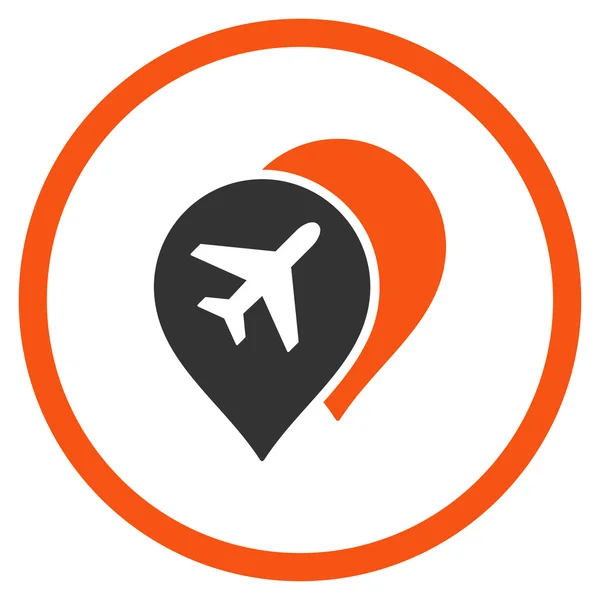 Airport Map Markers Circled Icon — Stock Photo, Image